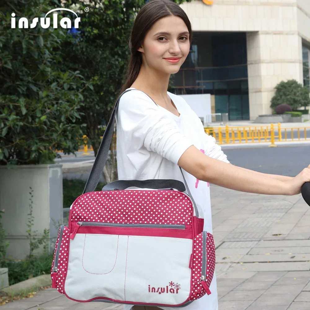 Diaper Bags Insular Multi-functional Baby Diaper Bags Waterproof Mommy Nappy Changing Bag Fashion Messenger Bag Mum Stroller Bags For Baby Y250227IBD3