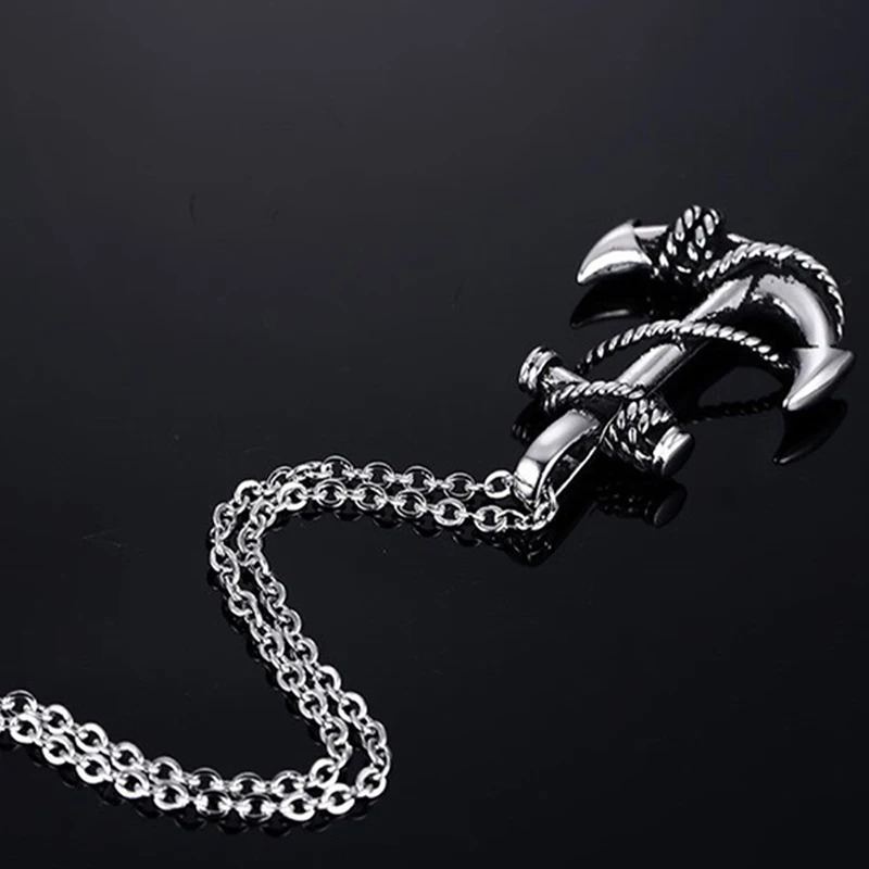 Vintage Boat Sea Anchor Sailor Man Men Necklaces Chain Pendants Punk Rock Hip Hop Unique for Male Boy Fashion Jewelry Gift 250227