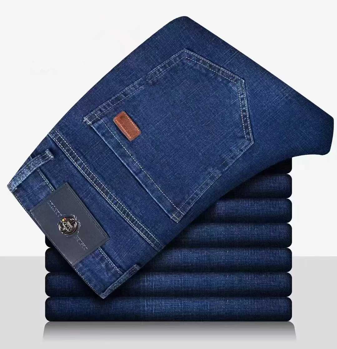 New Men Light Luxury Stretch Slim Fit Pants Comfortable Soft Business Fashion Straight Casual Denim Trousers Male Brand Clothing X250227