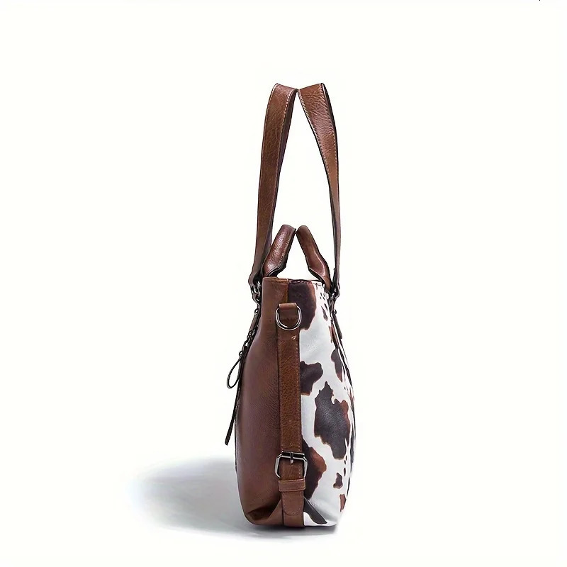 Ship from US Cowboy print womens handbag Western wallet Bohemian top handle Stachel with guitar and gift brown w250227FBB