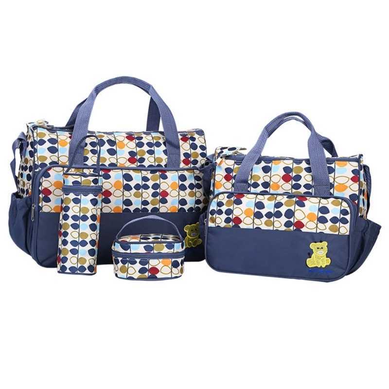Diaper Bags A set of 5-piece mothers bag beautifully designed and easy to carry used for hospital delivery trips using baby diaper containers Y2502275
