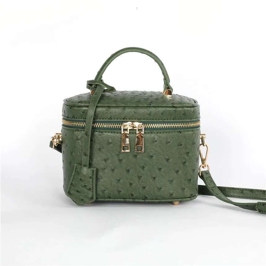 Women's Bags TOPHIGH Fashion Newly Tote Clutch Box For Women Ostrich Patern Leather Shoulder Bag Ins Hot Sales Snake Purse Handbag