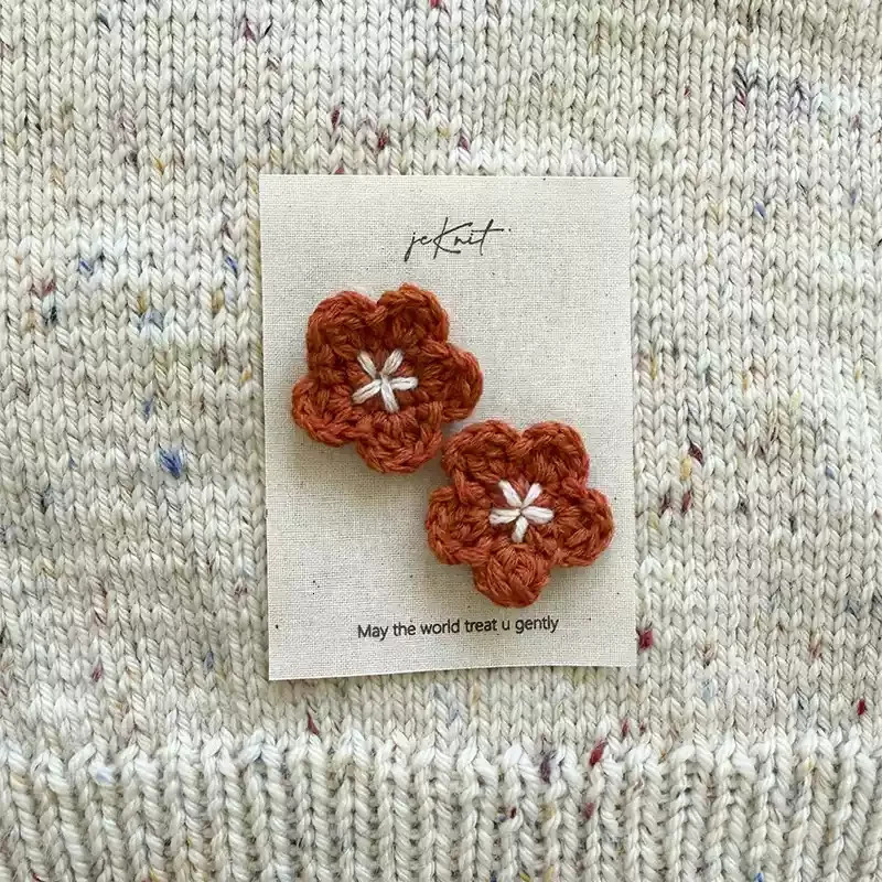 Baby Hair Accessories MP Cute Knitted Toddler Girls Hair Clips Headband Kawaii Hand Made Vintage Flower Kids Children Gift 250227