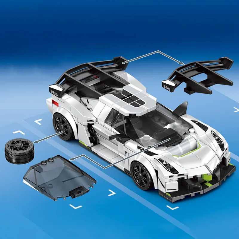 SEMBO Speed Sports Car Assemblage Building Blocks MOC Racing Vehicle Models Car Construction Set Kids Toys for Boys Holiday Gift Y250227