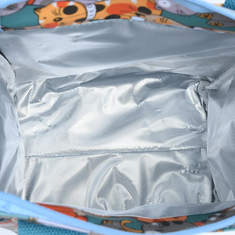Ship from US Large capacity thermal insulation lunch bag Oxford cloth food storage picnic handbag portable cooler box 250227FBB