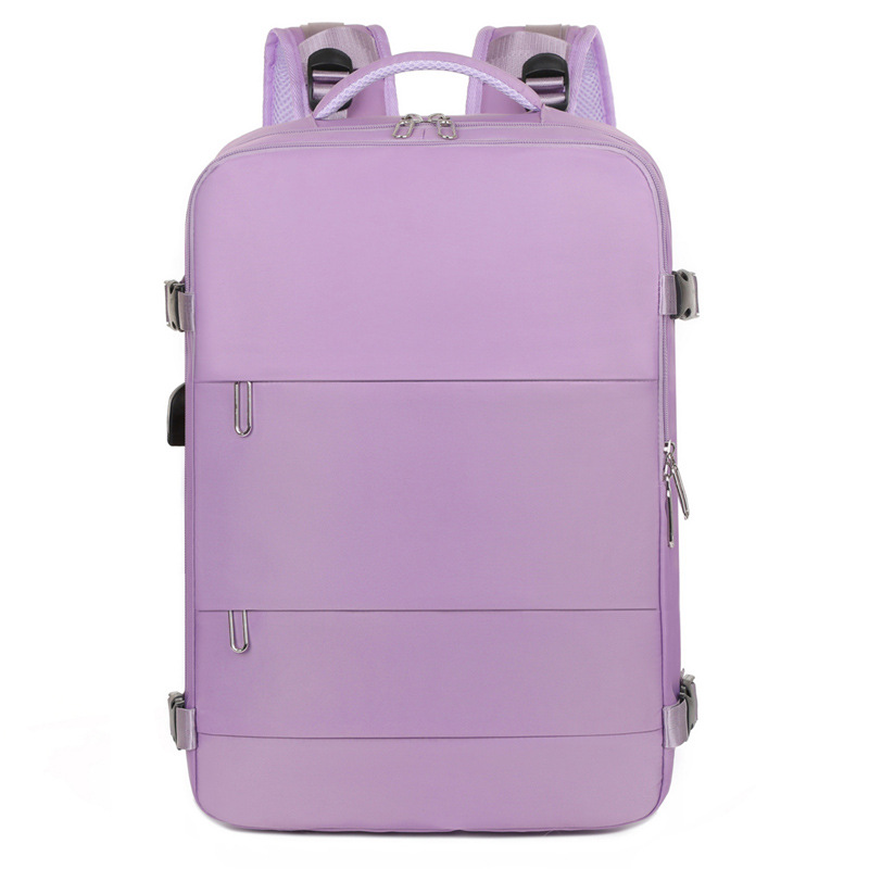 New business fashion with laptop bag Large capacity carry-on bag multi-layer double zipper leisure backpack 2025