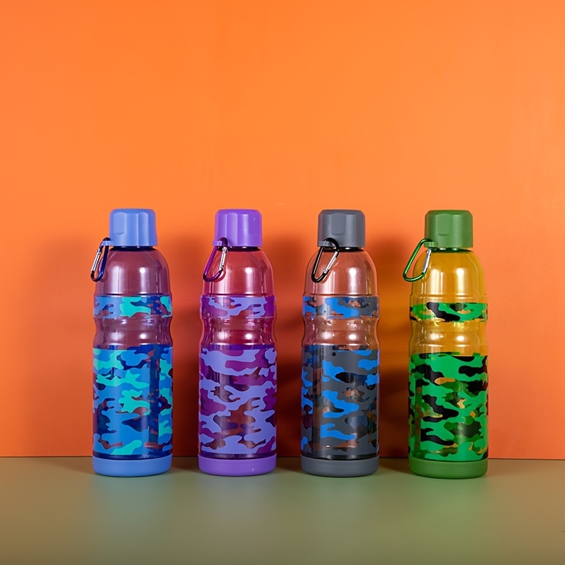 Outdoor Mountaineering Buckle Sports Travel Portable Advertising Gift Camouflage Plastic Water Bottle