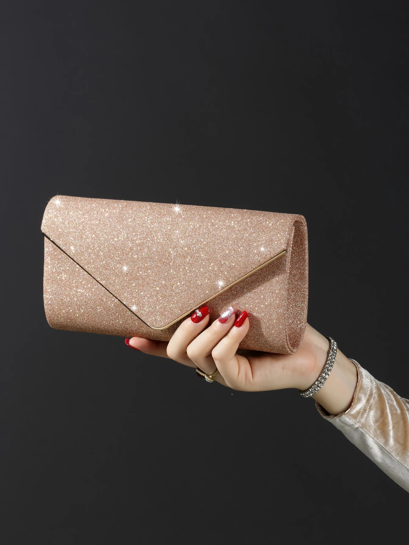 Sparkling sparkling elegant ladies evening bag party wedding wallet dinner 250226