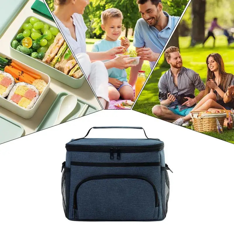 Ship from US Large capacity insulated lunch bag with adjustable shoulder straps 250227FBB