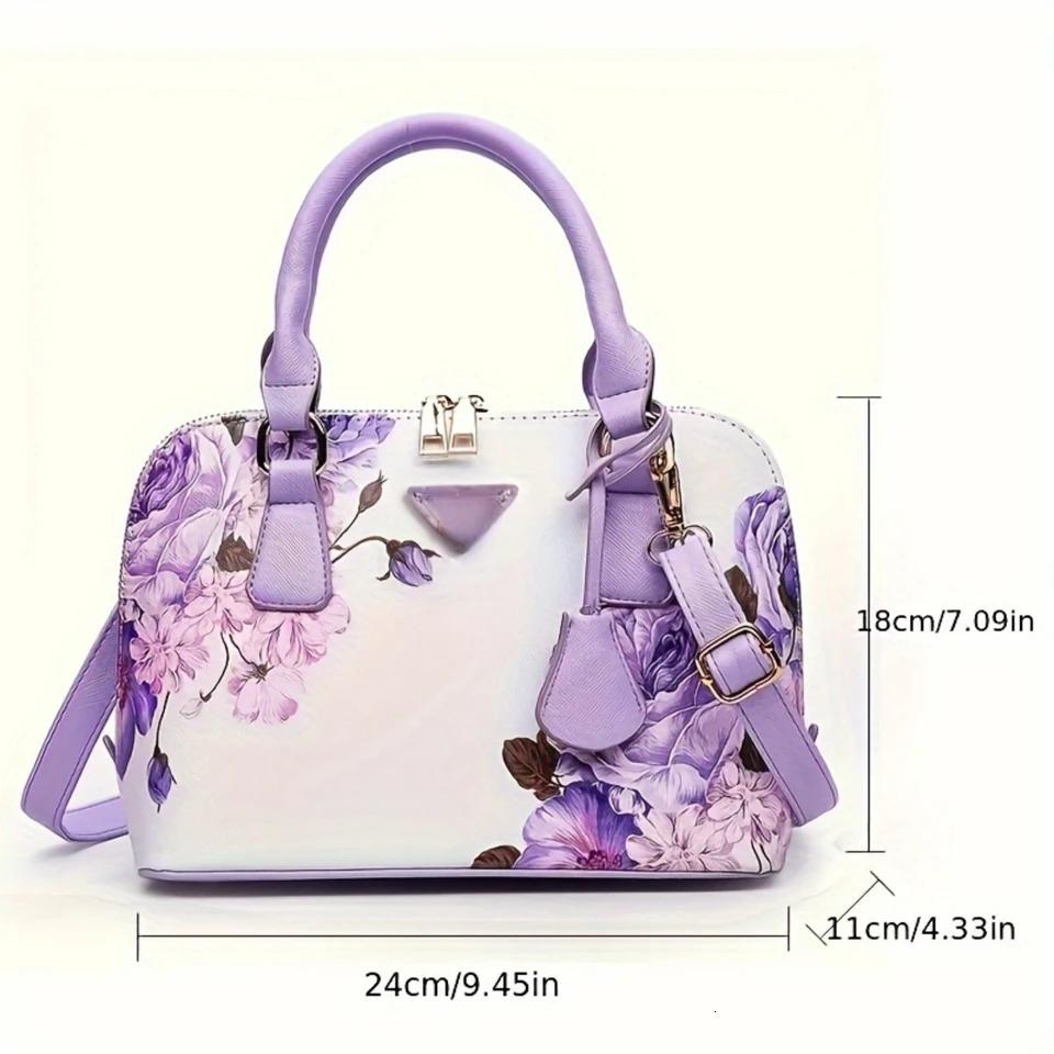 Ship from US Print Top Handbag Elegant Crossbody Boston Bag Womens Fashion 250227FBB