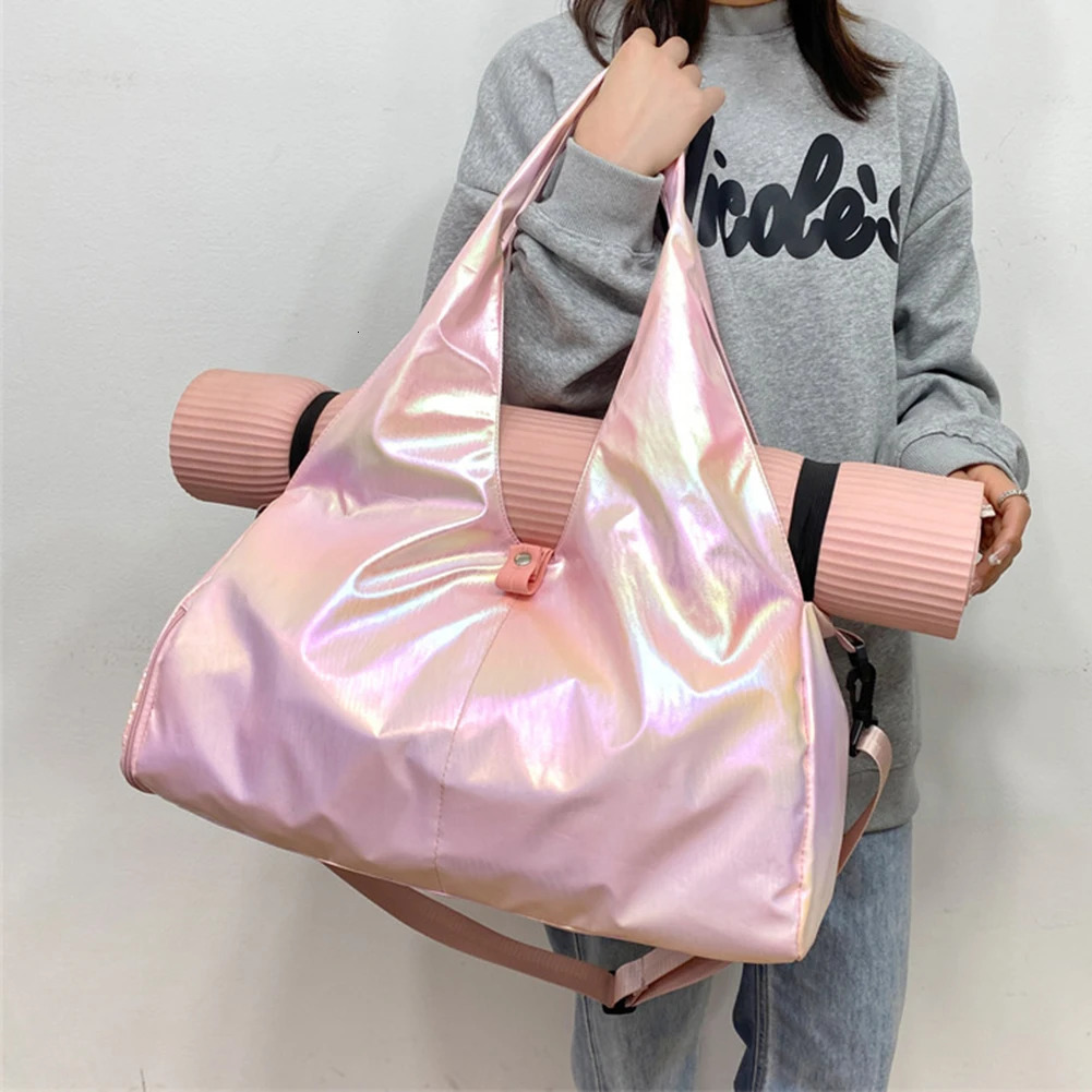 Ship from US Womens Dance Cross Body Bag Large Capacity Pearl Fitness with Shoes Company Dry Wet Separation Outdoor Simple 250227FBB