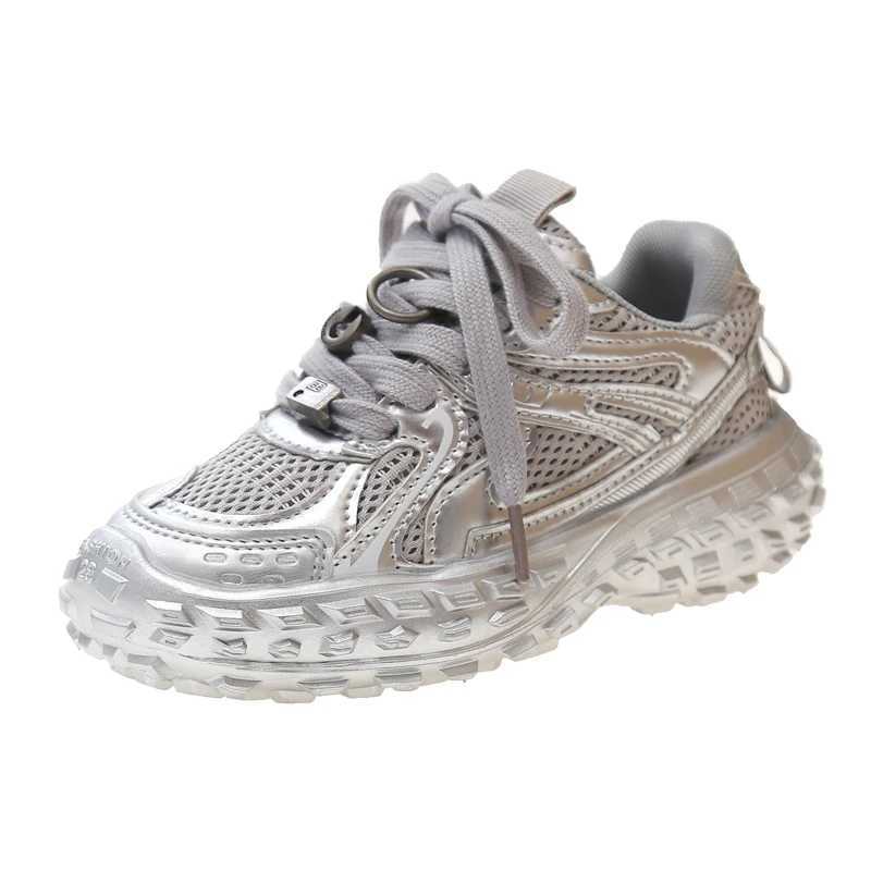 hletic Outdoor Childrens Mesh Breathable Sneakers Girls Soft-soled Boys Casual Shoes Fashionable and Trendy Tire Sold Teenage Shoe S25226
