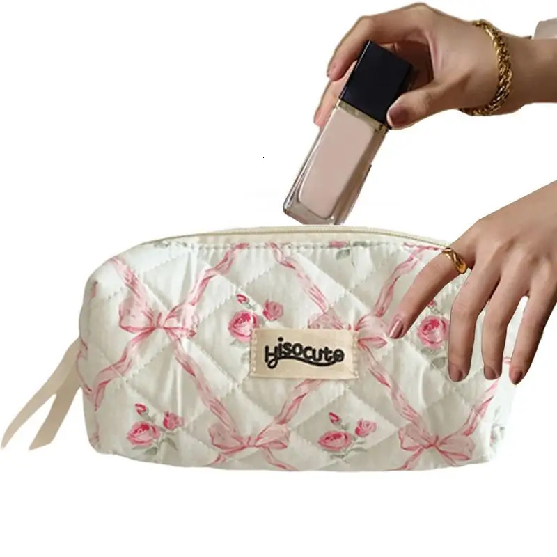 Ship from US Pencil Pouch for School Portable Floral Cosmetic Bag Soft Makeup Waterproof Pen Pens Pencils Erasers Color 250227FBB