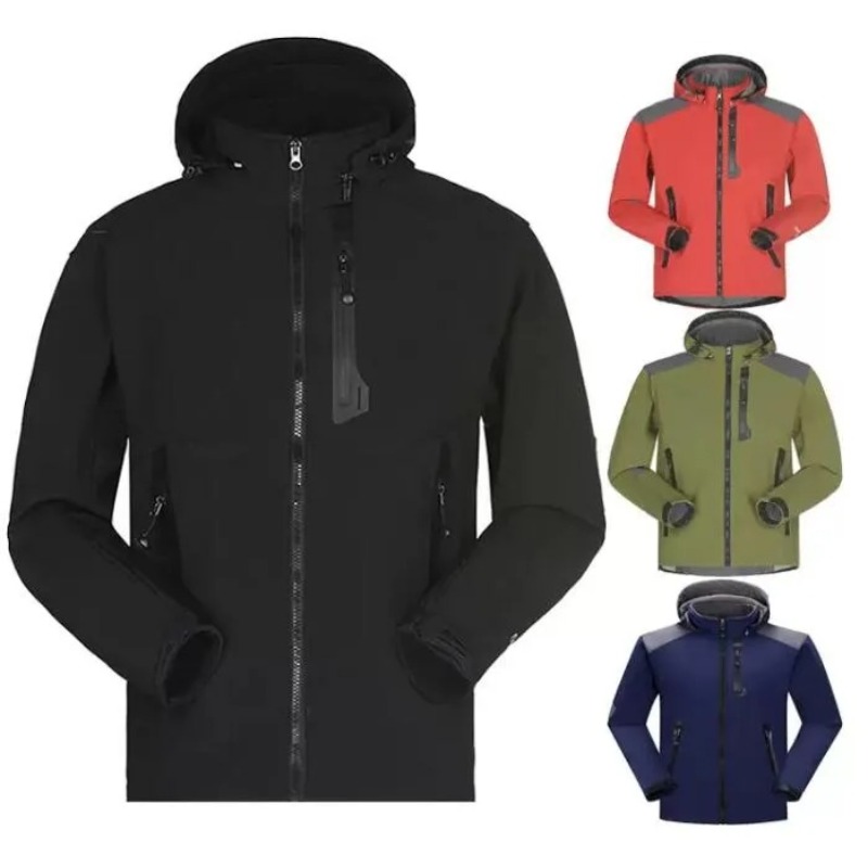Men Softshell Jacket Designer Women Waterproof Jackets Hooded Sports Coats Ski Hiking Breathable Winter Outwear Outdoors Shell Hiking Top Coat Size S-XXXL