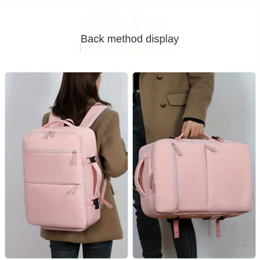 Ship from US Womens Large Capacity Backpack with USB Charger and Shoe Pocket FlightApproved for Easy Travel 250227FBB