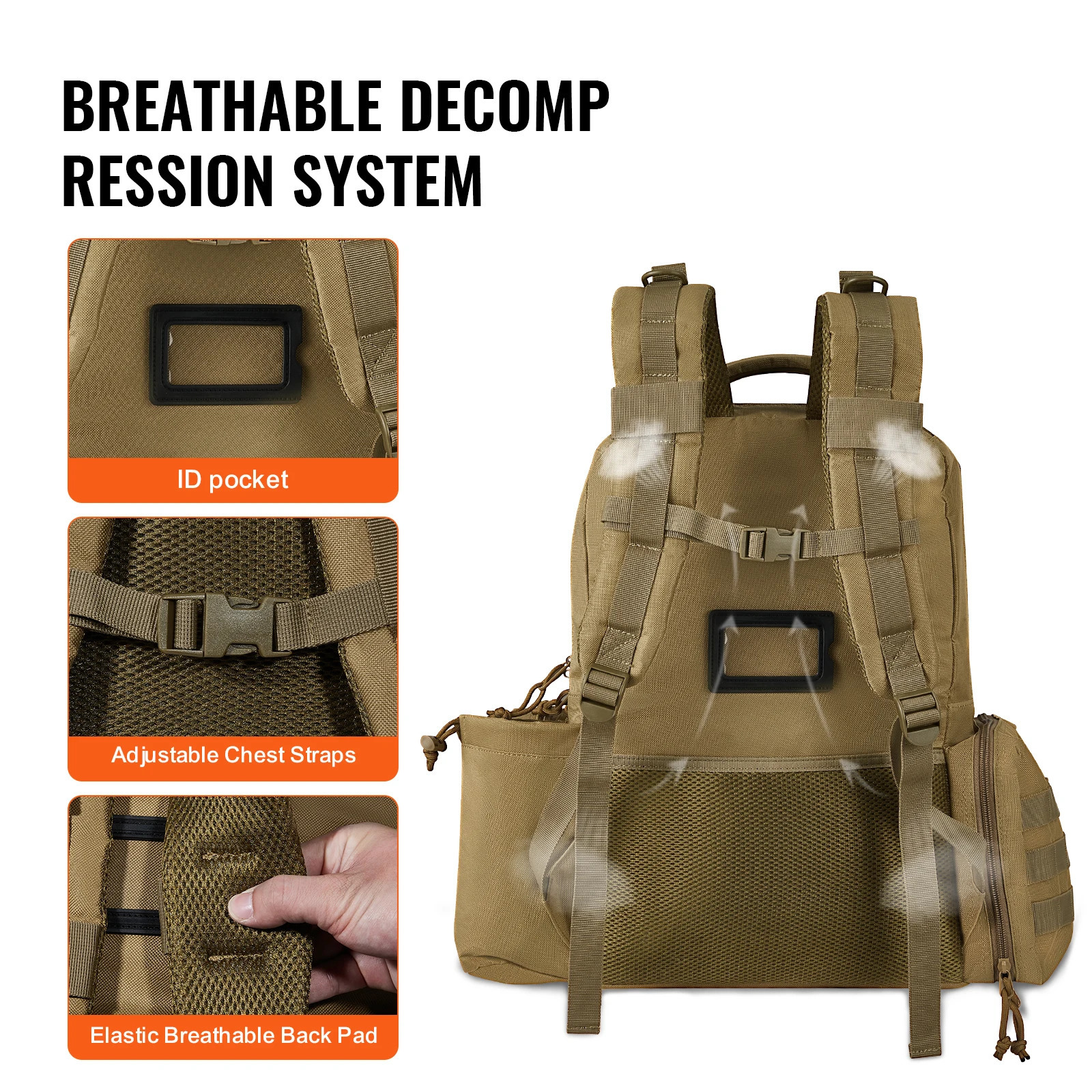 Ship from U.S. VEVOR Tactical Range Backpack 2/6 Pistols Gun Backpack with Independent Pistol Bags 6/10 Magazines Pistol Backpack for Outdoor 250227FB