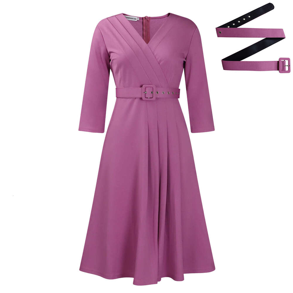 D507 women's V-neck fashionable pleated elastic African dress 2025 new temperament chic elegant clothing
