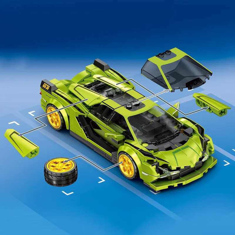 SEMBO Speed Sports Car Assemblage Building Blocks MOC Racing Vehicle Models Car Construction Set Kids Toys for Boys Holiday Gift Y250227