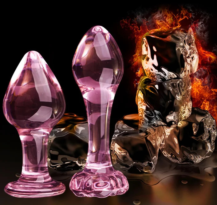 Candiway Exquisite Pink Crystal Glass Anal Plug Adult Masturbation Products Prostate Massager Erotic Toys For Couple 5 Styles 250227