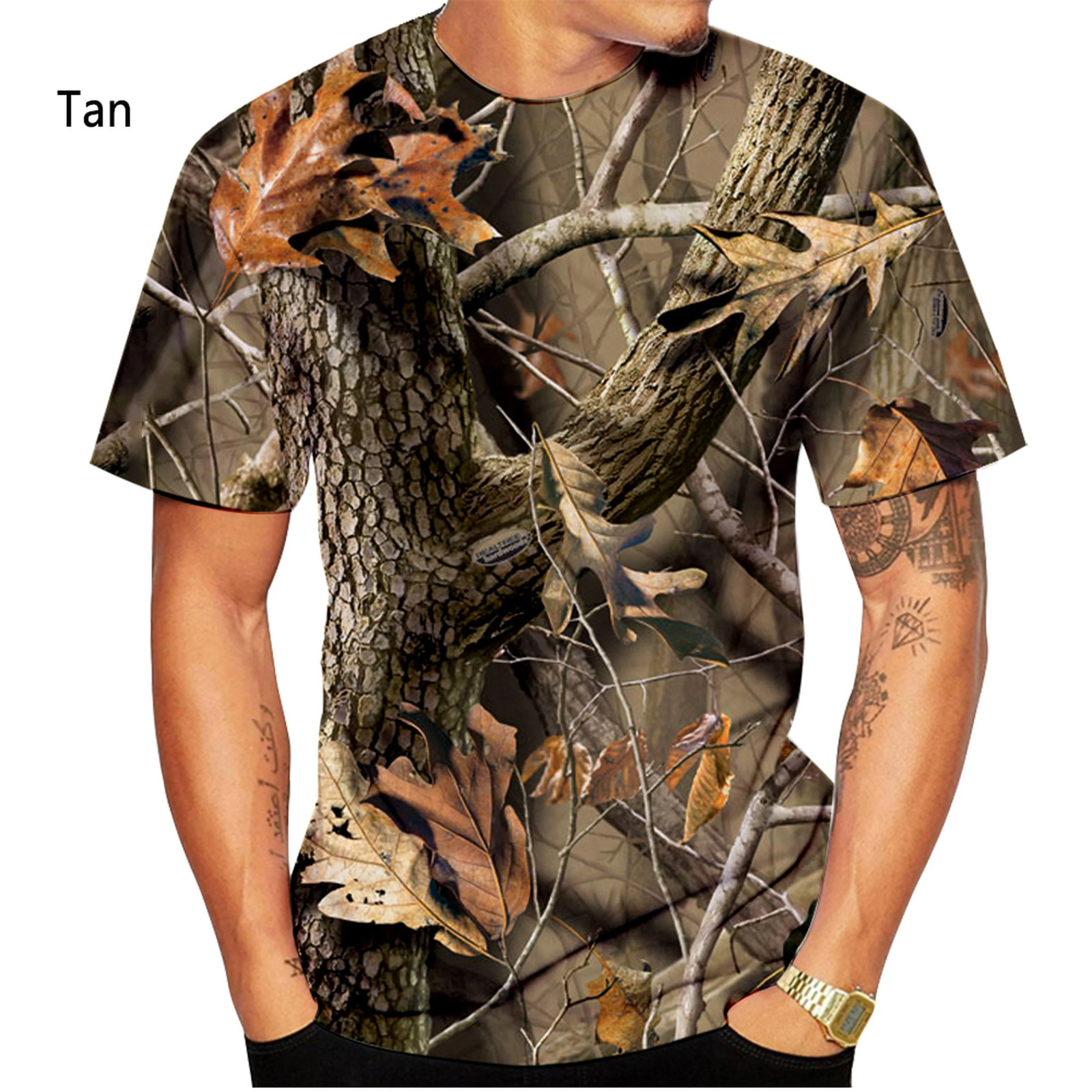 Summer Fashion 3d Camouflage Print Unisex Casual Short Sleeve T-Shirt 250226