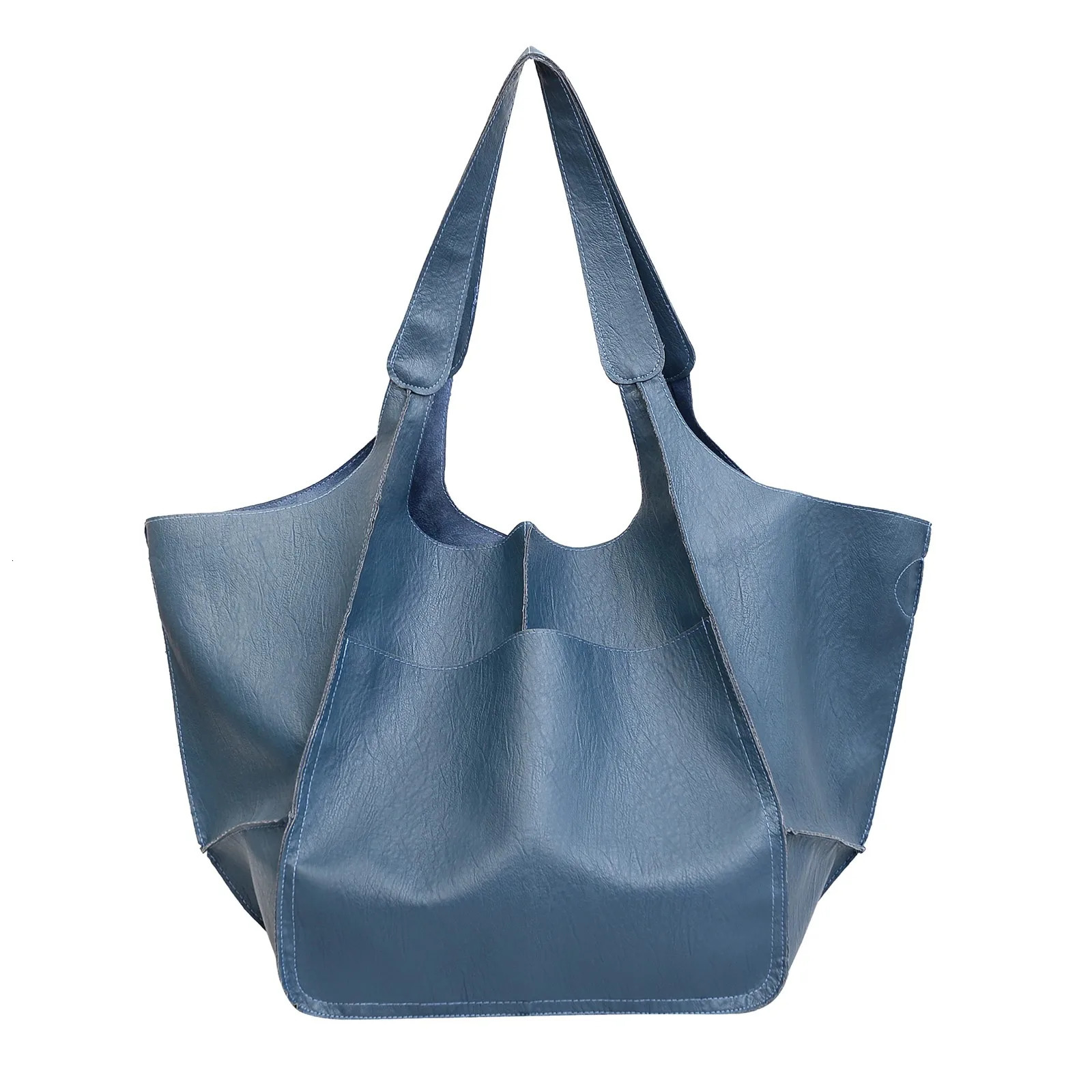 Ship from US Solid European American Style Large Bag Over The Shoulder Bags For Women Leather Capacity One Portable Tote 250227FBB