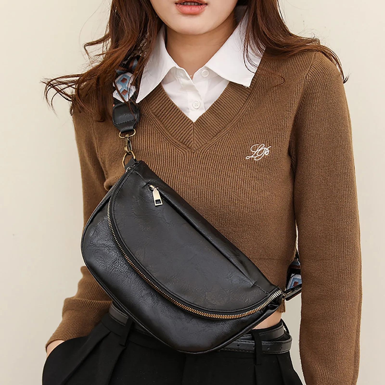 Ship from US Women Retro Shoulder Bag Fashion Casual Pu Leather Underarm Flap Crossbody Handbags Chic Ladies Street Bags 250227FBB