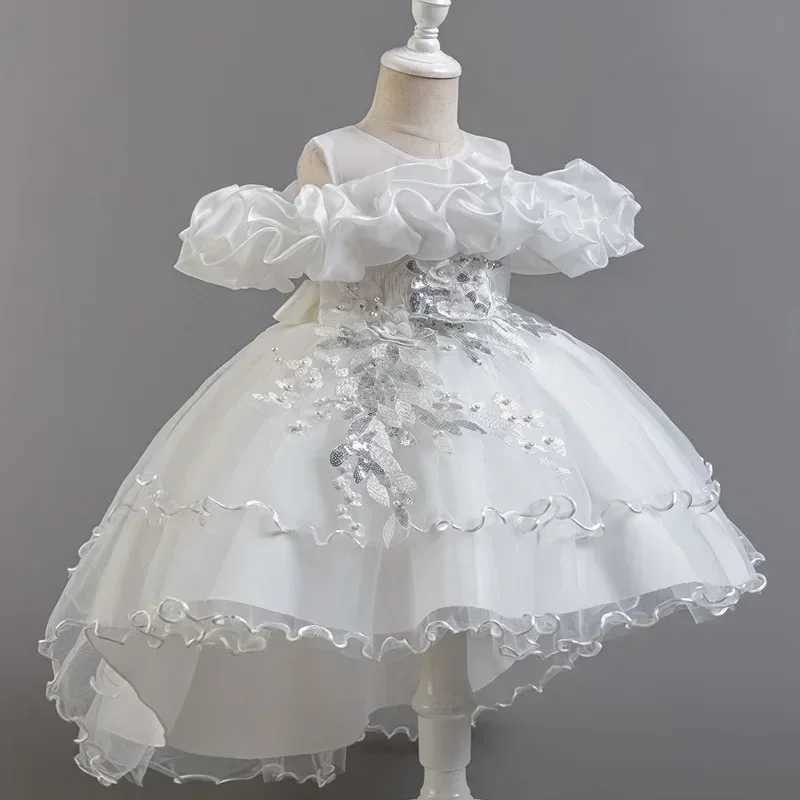 Girl's Dresses Summer Children Princess Dress Lace Mesh Sleeveless Flower Girl Dresses for Weddings Fashion Girls Party Dress 2-12 Years Y2502270