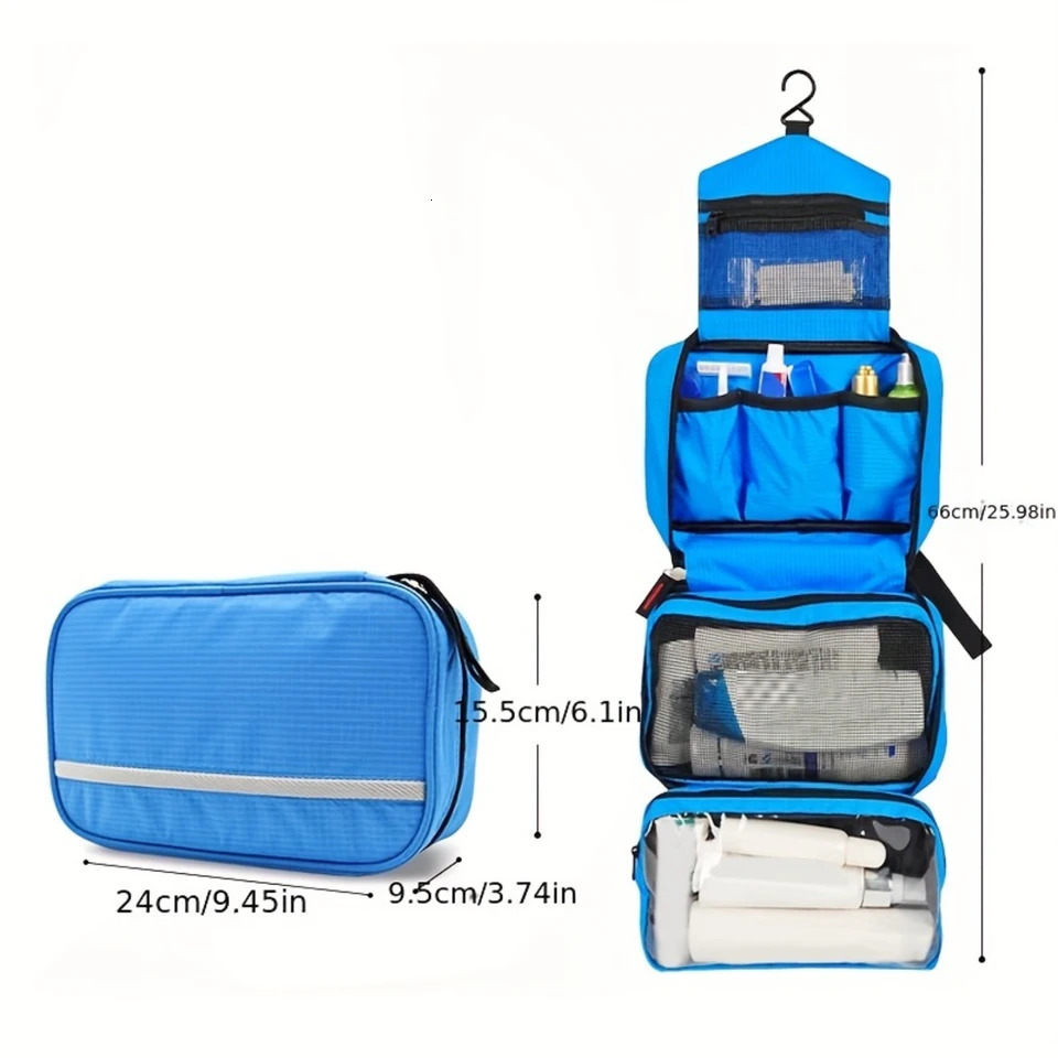 Ship from US Travel Toiletry Bag With Hook Cosmetic Makeup Case Business Toiletries For Men Shaving Kit Hanging Pouch 250227FBB