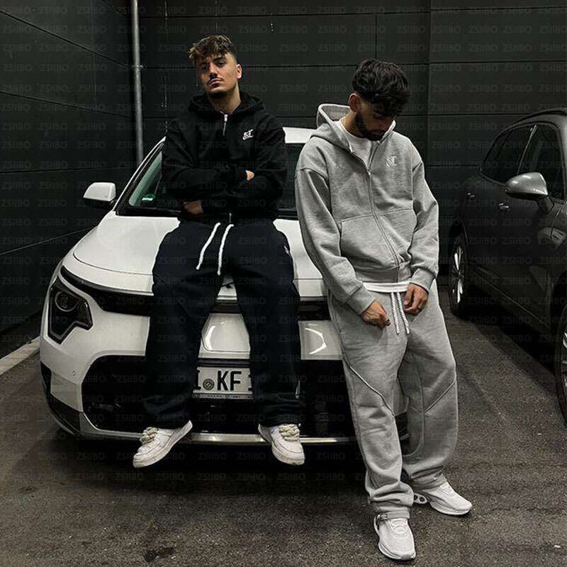 Autumn Winter Fashion Simple and Personalized Daily Letter Embroidery Zipper Pocket Long Sleeve Hoodie Top