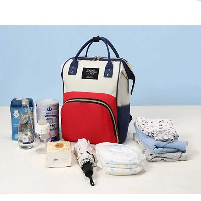 Diaper Bags Mummy diaper bag Large capacity multi-function fashionable and durable mother and baby bag Mummy backpack Y250227RM15