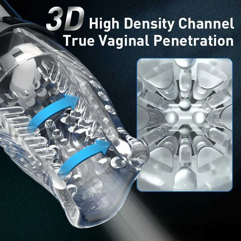 Automatic Electric Piston Rotating Sucker Male Blowjob Masturbator Cup Vagina Dildo Real Oral Vibrator Sex Toys for Men MachineXJ250227