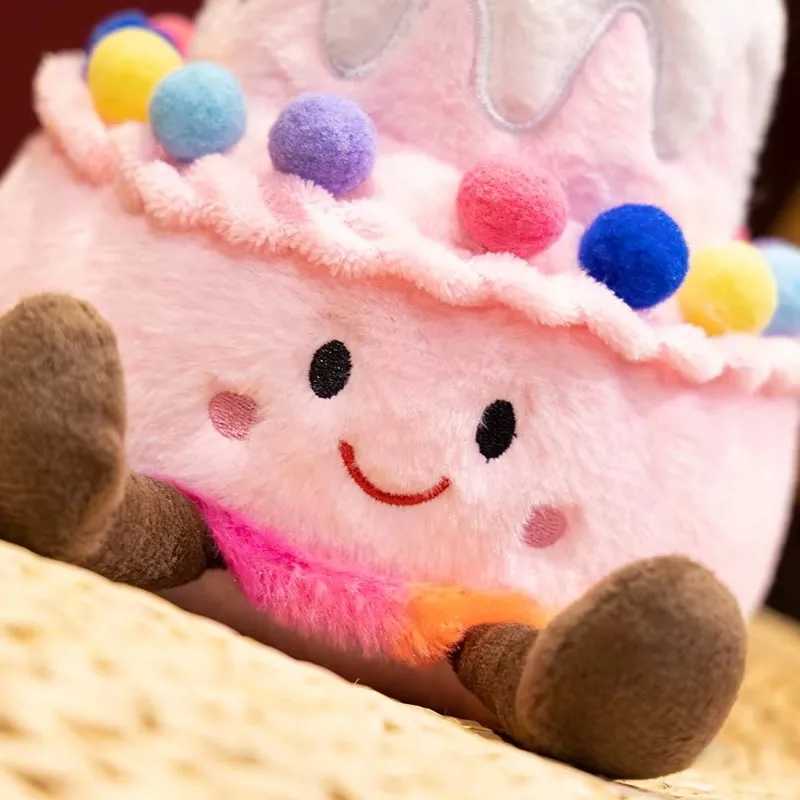 Jelly Cat Strawberry Toys Plush Food Dessert Pillow Cute Sweet Birthday Cake Candle Party Decoration Creative Gifts Hk56 L250811