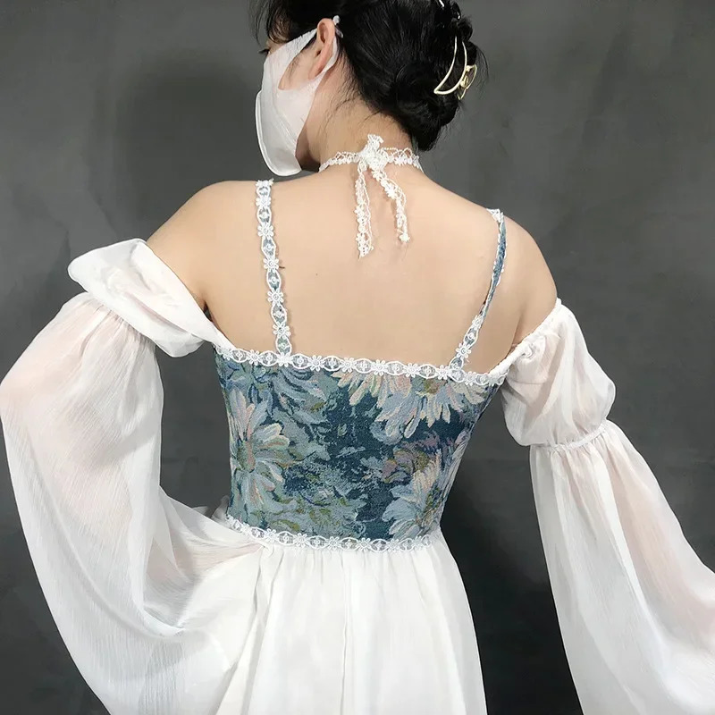 Fashion Lolita Shirt Women Tank Tops Harajuku Vintage y2k Corset Woman Clothing Blouses Sexy Ladies Crop Top Womens 250226