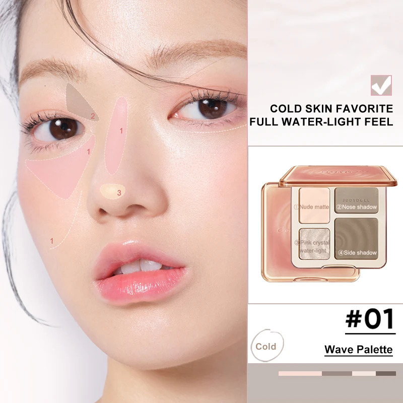 Judydoll Highlight Contouring Palette Comprehensive Contour Matte Brightening Expansion Shadow Nose Silhoue 250219