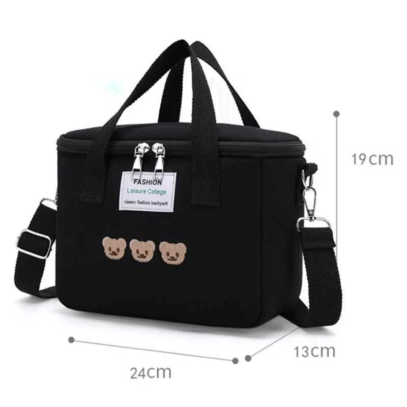 Diaper Bags Mother Baby Bag Diaper Bags Multifunctional Bear Embroidery Thermal Insulation Mommy Bag Waterproof Fashion Food Storage Bags Y250227DQ02