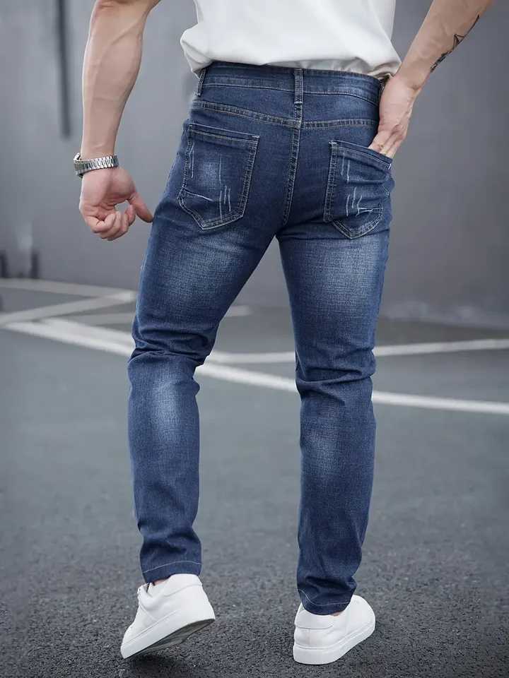 2024 Mens Slim Casual Street Classic Skinny Jeans Pencil Jeans Trendyy Stretch Style Comfortable Casual Fashion Versatile X250227