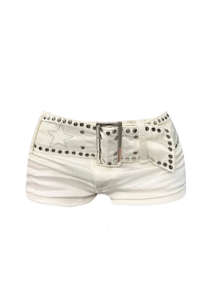 Summer Women 2000s Gyaru Jean Shorts Denim Low Rise Pants Japanese Y2k Streetwear Harajuku Fashion Grunge Korean Kpop E- 250224