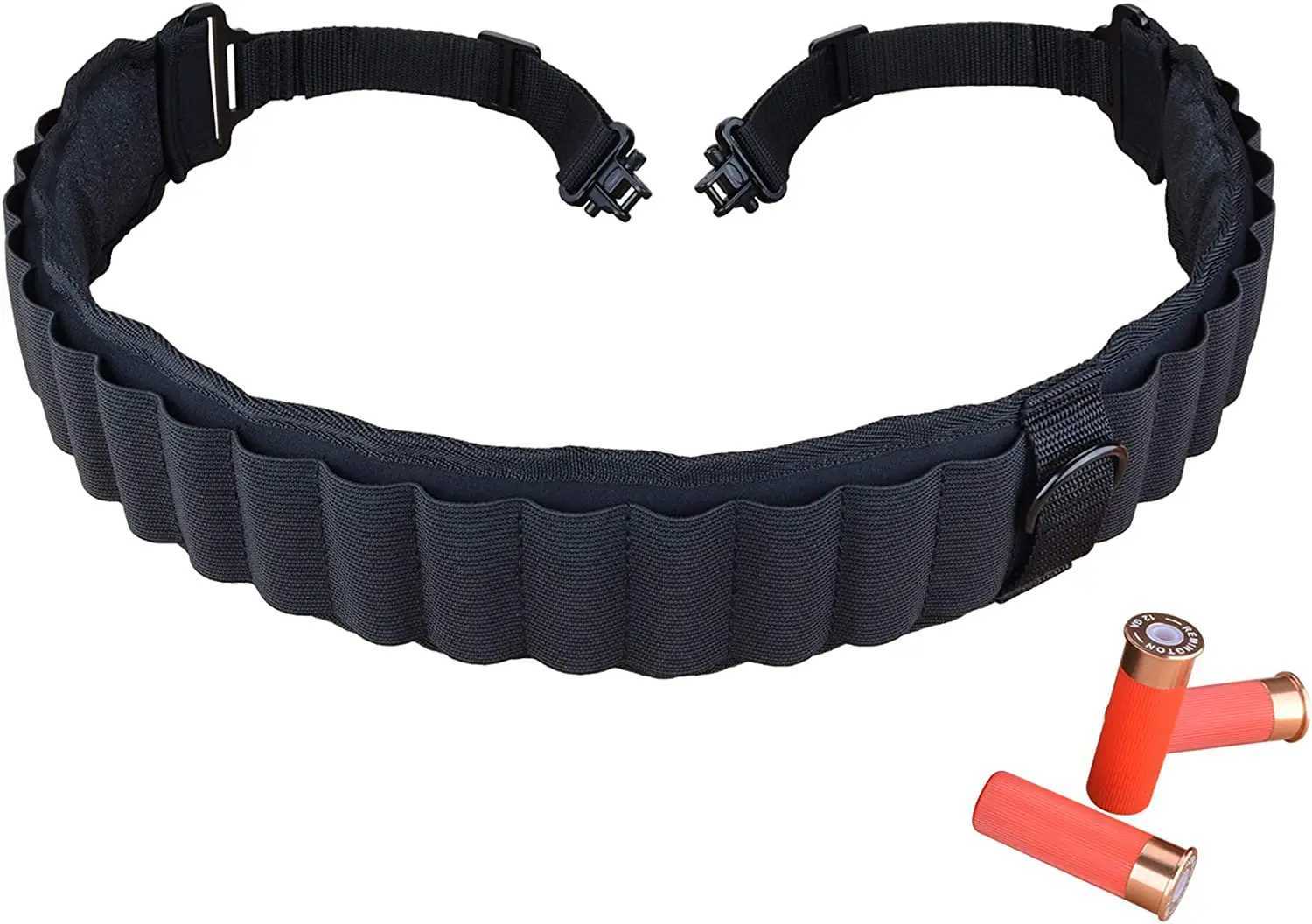 Shotgun Sling With Shell Holder 2 Point Non-Slip Adjustable Ammo Sling For Shotgun-Shotgun Sling With 15/25 Shell Holder W250227
