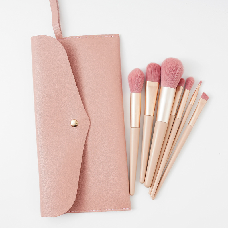 Ins Super Fire Nude Pink 7 Pcs Makeup Brush Set Super Soft Brush Powder Brush Eye Shadow Brush#100 S6000