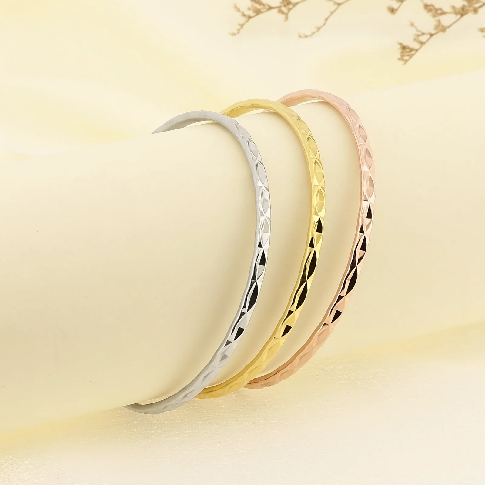 Kalen 1pcs 7pcs Minimalist Water Wave Pattern Bracelet Stainless Steel Womens Fashion Jewelry Gold Silver Rose Gold Color 250227