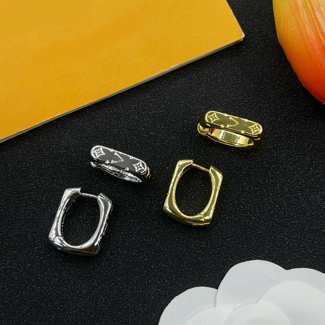 Designer Earrings Luxury Brand Hoop Earrings Classic Rings Clip Gold Silver Plated Stud Earrings For Women Men Wedding Party Classic Jewelry Gift