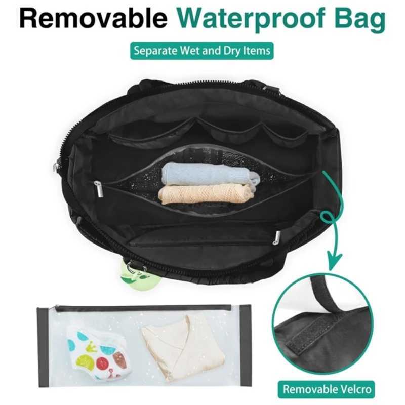Diaper Bags Large Capacity Mom Bag for Easy Organization Baby Essential Like Bottles and Diapers Foldable Storage Organizer Y250227KS33