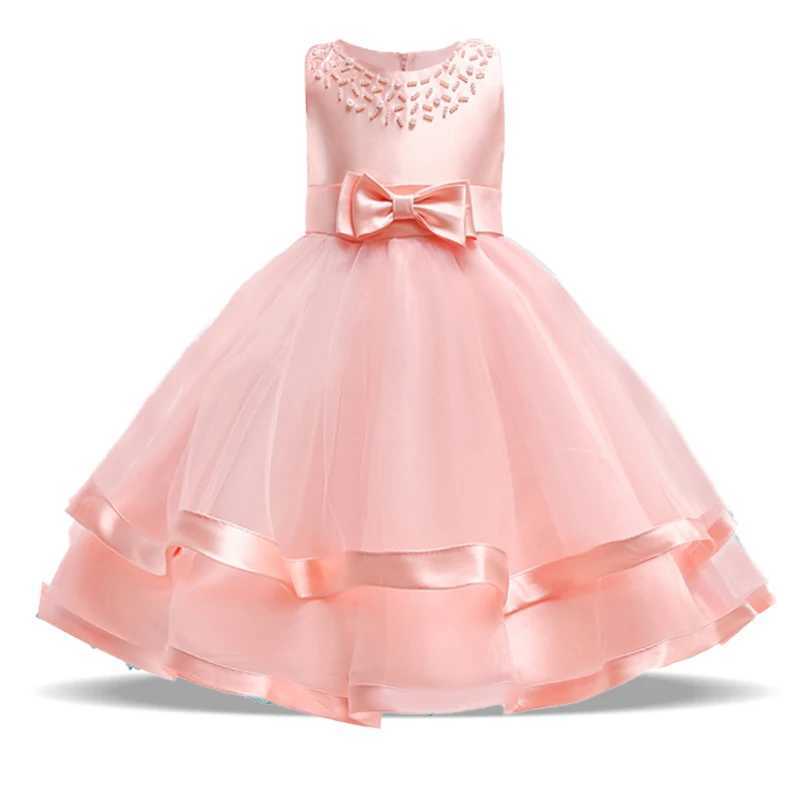 Girl's Dresses Summer Tulle Girls Party Dress Children Christmas Pink Wedding Princess Kids Dresses for Girl Elegant Birthday Dresses 8 10 Yrs Y2