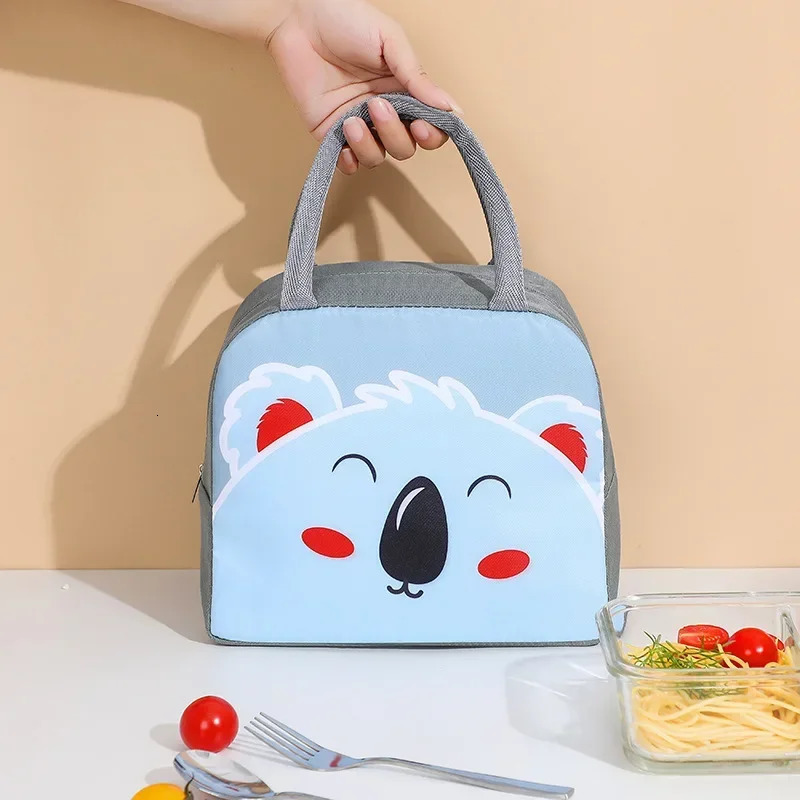 Ship from US Children Lunch Bag Portable Cute Dinosaur Animals Waterproof Food Warmer Box Insulated Kids School Storage Bags 250227FBB
