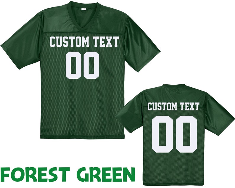 Personalized Football Jersey, Man Short Sleeves V-Neck Shirt, Custom Front Back Football Soccer Jersey For Men Polyester
