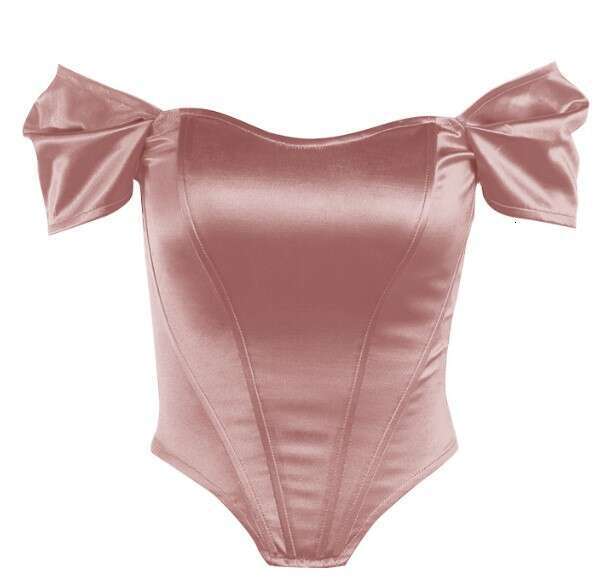 fishbone waist cinched strapless vest, European and American color Ding one shoulder top, women's summer 2025 new casual versatile fashion clothi
