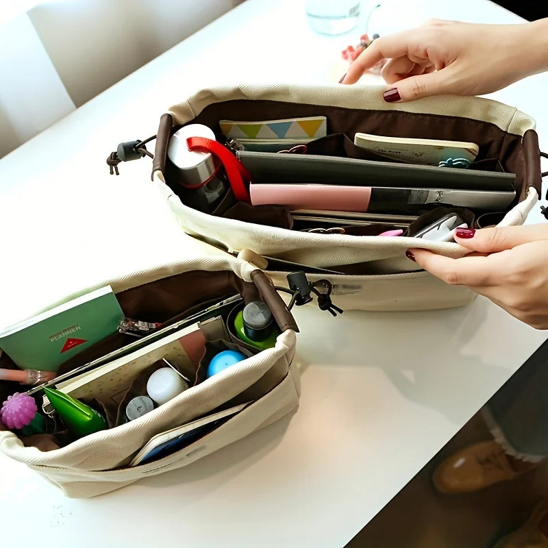 Ship from US Minimalist Casual Organizer Versatile Drawstring Insert Pouch For Tote Shoulder Bag 250227FBB