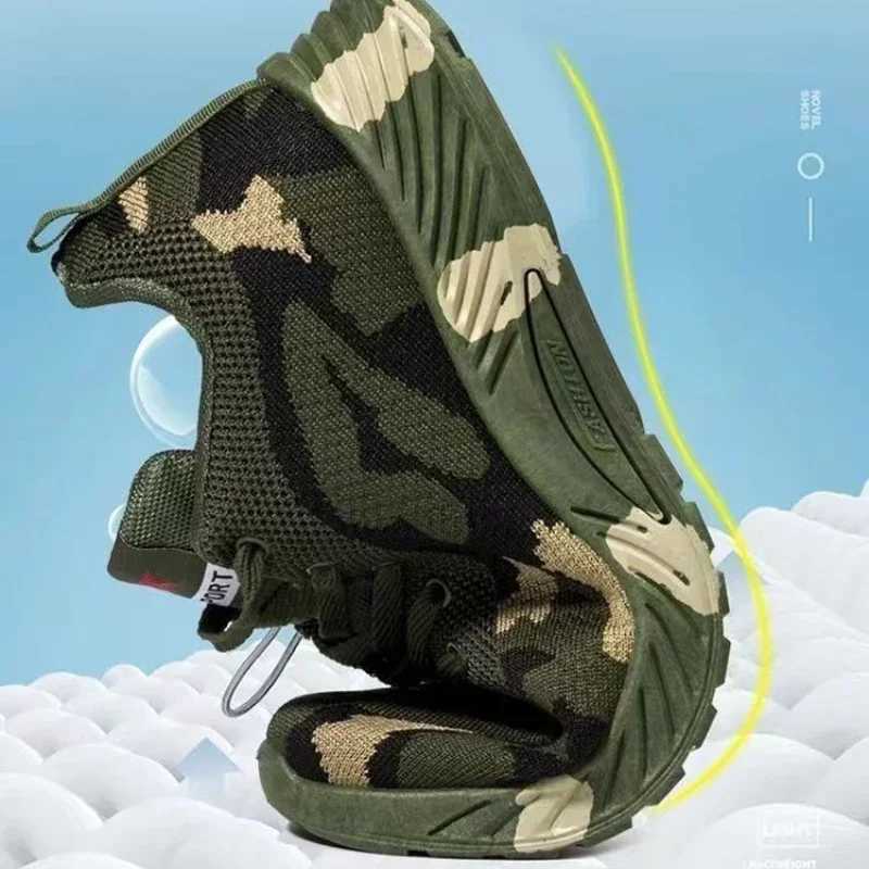 Mesh camouflage sports shoes for men wear-resistant casual shoes for men anti slip tennis shoes for men outdoor mountain workbench tennis shoes Z25022