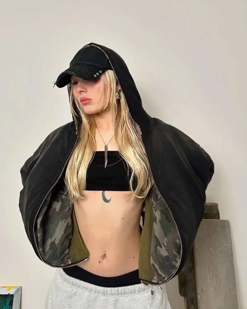 Y2K Retro Camouflage Reversible Jackets Warm Jacket for Women and Men Coats Clothes Haruku Hip-Hop Casual Street Wear