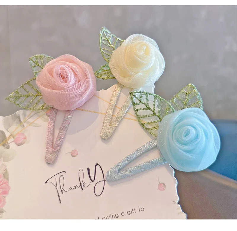 30pcs rose Flower Hair Ties scrunchie rubber band female tying hair rope scrunchies kids girls hair accessories 250227